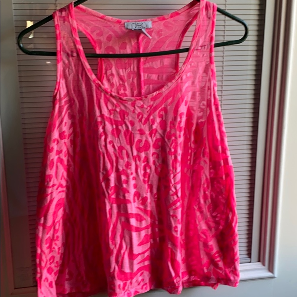 Pink racer back tank